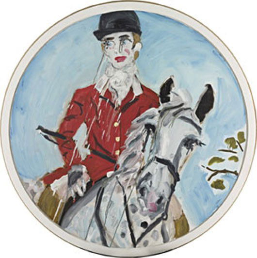 Stella Vine, Otis, c. 2004: Otis, c. 2004 Oil on board Diameter: 112 cm (44 in). ♠ PROVENANCE The Fine Art Society, London EXHIBITED Oxford, Modern Art Oxford, Stella Vine, 17 July - 23 September 2007 LITERATURE Exhibition