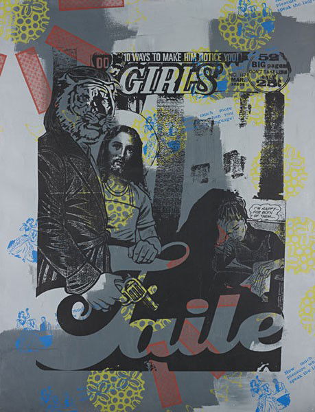 Faile, 10 ways, 2004: 10 ways, 2004 Screenprint and acrylic on paper. 127 x 97 cm (50 x 38 1/8 in). • PROVENANCE V1 Gallery, Copenhagen. This lot is sold with no reserve