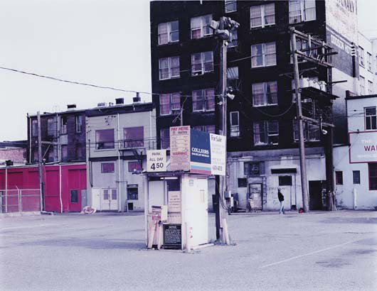 Roy Arden, Parking Lot, Vancouver, B.C., 1996, 199: Parking Lot, Vancouver, B.C., 1996, 1998 C-print mounted to Plexiglas. 40 x 49 3/4 in. (101.6 x 126.4 cm). Initialed, titled, dated "Parking Lot, Vancouver, B.C., 1996, R.A. 1998" and numbered of thre