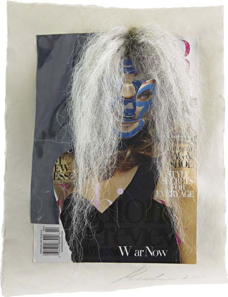 Jon Kessler, Drew #2, 2007: Drew #2, 2007 Paper, pigment, hair and aluminum in a Plexiglas vitrine. Vitrine: 17 1/4 x 14 x 3 3/4 in. (43.8 x 35.6 x 9.5 cm). Signed and dated "Kessler 2007" lower right. PROPERTY FROM THE SUSAN D.