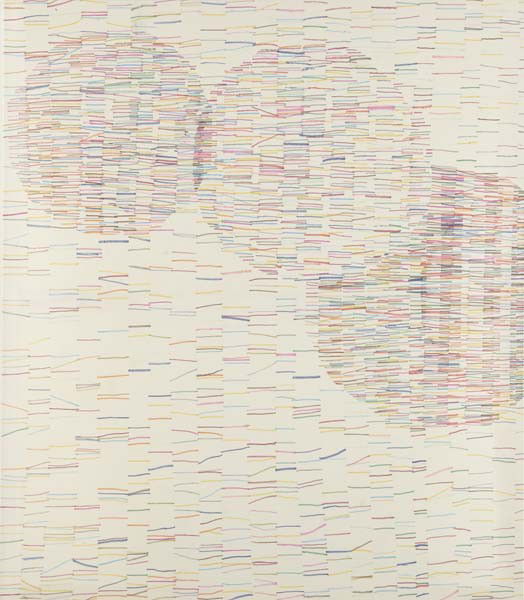 Stefan Müller, Indoor Snowman Winter 3000, 2006: Indoor Snowman Winter 3000, 2006 Felt-tip pen on unbleached cotton. 59 x 51 1/4 in. (149.9 x 130.2 cm). Signed, titled and dated "Stefan Müller, 06, Indoor Snowman Winter 3000" on the overlap. PROVEN