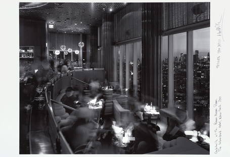 Matthew Pillsbury: Cocktails at the Boom Boom Room, The Standard Hotel, New York 2011 Archival pigment print, on photo paper, with full margins. I. 12 1/2 x 15 3/4 in. (31.8 x 40 cm) S. 13 x 19 in. (33 x 48.3 cm)