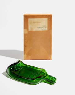 Gilbert & George: Reclining Drunk 1973 Altered green glass bottle, contained in the original cardboard box. 9 1/4 x 5 x 2 in. (23.5 x 12.7 x 5.1 cm) box 10 1/4 x 6 1/4 x 2 1/8 in. (26 x 15.9 x 5.4 cm) Incised with init