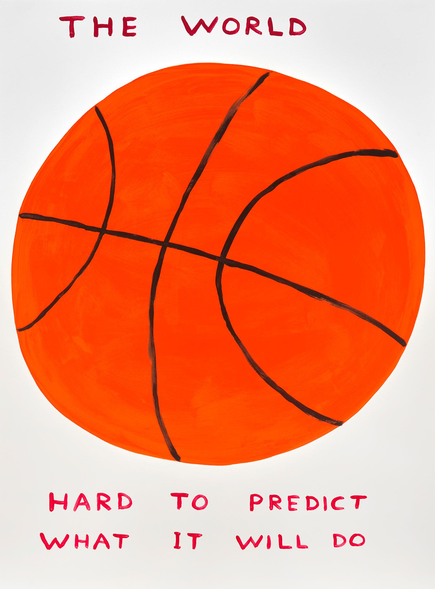 David Shrigley: The World 2020 Screenprint in colors with varnish overlay, on Somerset Satin paper, the full sheet. S. 30 x 22 1/8 in. (76.2 x 56.2 cm) Signed with initials, dated and numbered 4/125 in pencil on the