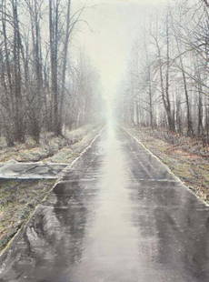 OLEG VASSILIEV, After the Rain, 1993: After the Rain, 1993 Oil on canvas. 100.6 x 76.2 cm (40 x 30 in). Initialled in Cyrillic and dated 'OV.93.' lower right; further signed, initialled, titled and dated ''O. Vassiliev./"After the Rain"/O