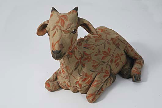 JAGANNATH PANDA, Rest, 2006: Rest, 2006 Cloth laid on fibreglass. 42 x 68.5 x 43 cm (16.5 x 27 x 17 in). Signed, titled and dated 'Rest, Jagannath Panda, 2006' on the reverse. PROVENANCE Private Collection, New Delhi