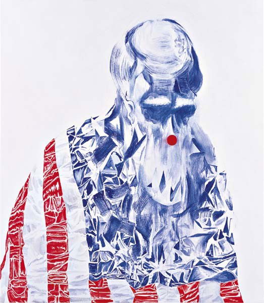 JASON FOX, Star Star, 2006: Star Star, 2006 Acrylic and clown nose on canvas. 57 x 50 in. (144.8 x 127 cm.) PROVENANCE Alexandre Pollazzon Ltd., London EXHIBITED London, Royal Academy of Arts, USA TODAY: New American Art from Th