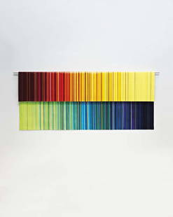 LINDA BESEMER, Fold #70, 2002: Fold #70, 2002 Acrylic over aluminum rod. 46 1/4 x 116 x 3 in. (117.5 x 294.6 x 7.6 cm.) PROVENANCE Cohan Leslie and Browne, New York