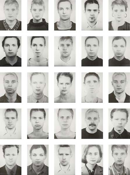 THOMAS RUFF, 25 Works from the Anderes Porträt Ser: 25 Works from the Anderes Porträt Series, 1994-1995 Silkscreen on paper. Each 28 1/8 x 22 in. (71.4 x 55.9 cm.) Each signed, dated "Thomas Ruff, 1994/95" and numbered of six on the reverse. Each work