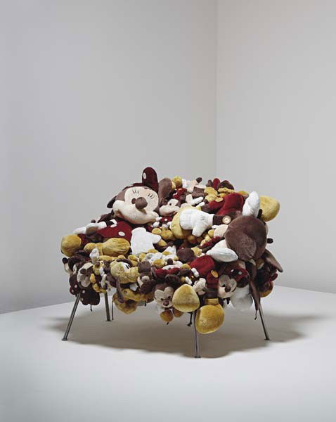FERNANDO AND HUMBERTO CAMPANA, "Cartoon" chair, 20: Cartoon" chair, 2007 Stuffed toy animals, tubular stainless steel. 36 in. (91.4 cm.) high Produced by Estudio Campana, Brazil. Number 18 from the edition of 25, comprised of five chairs with stuffed M