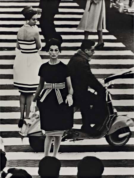 WILLIAM KLEIN, Simone and Nina, Piazza di Spagna, Ro: Simone and Nina, Piazza di Spagna, Rome (Vogue), 1960 Gelatin silver print, printed later. 45.4 x 34 cm (17 7/8 x 13 3/8 in). Signed, titled and dated in pencil on the verso. PROVENANCE Private Collec