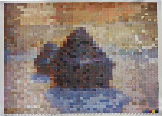 VIK MUNIZ, Haystack #5, after Claude Monet from Pic: Haystack #5, after Claude Monet from Pictures of Colour, 2001 Dye destruction print. 136.2 x 172 cm (53 5/8 x 67 3/4 in). Signed in ink, printed title, date and number on a label accompanying the work