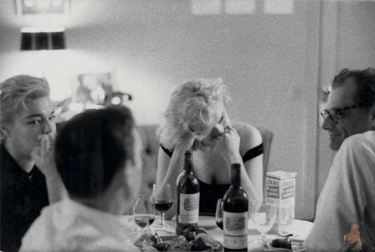BRUCE DAVIDSON, Marilyn's Dinner Party, 1960: Marilyn's Dinner Party, 1960 Four gelatin silver prints. Each approximately 20.3 x 29.8 cm (8 x 11 3/4 in). Each with 'Bruce Davidson-Magnum Photos' credit stamp, various other stamps and annotations
