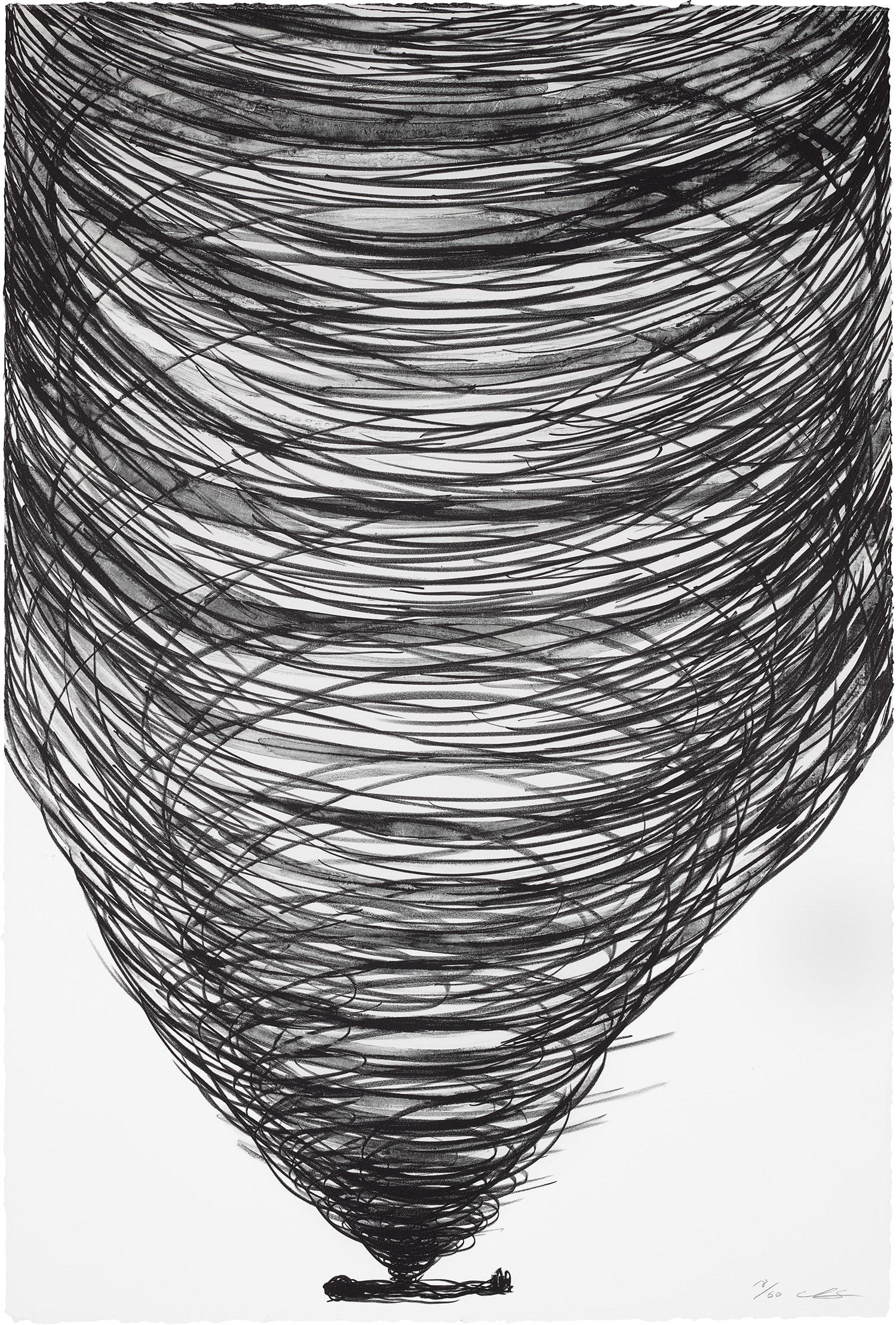 Chiharu Shiota: No Title 2 2016 Lithograph, on Arches paper, the full sheet. S. 100.2 x 67.6 cm (39 3/8 x 26 5/8 in.) Signed and numbered 18/60 in pencil (there were also 6 artist's proofs), published by Edition Cope