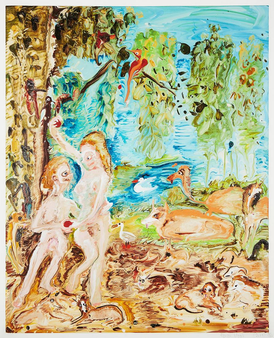 Genieve Figgis: Genieve Figgis Adam and Eve 2019 Archival inkjet print in colors, on Hahnemühle paper, with full margins. I. 26 1/2 x 21 1/4 in. (67.3 x 54 cm) S. 27 1/2 x 22 1/4 in. (69.9 x 56.5 cm) Signed, dat