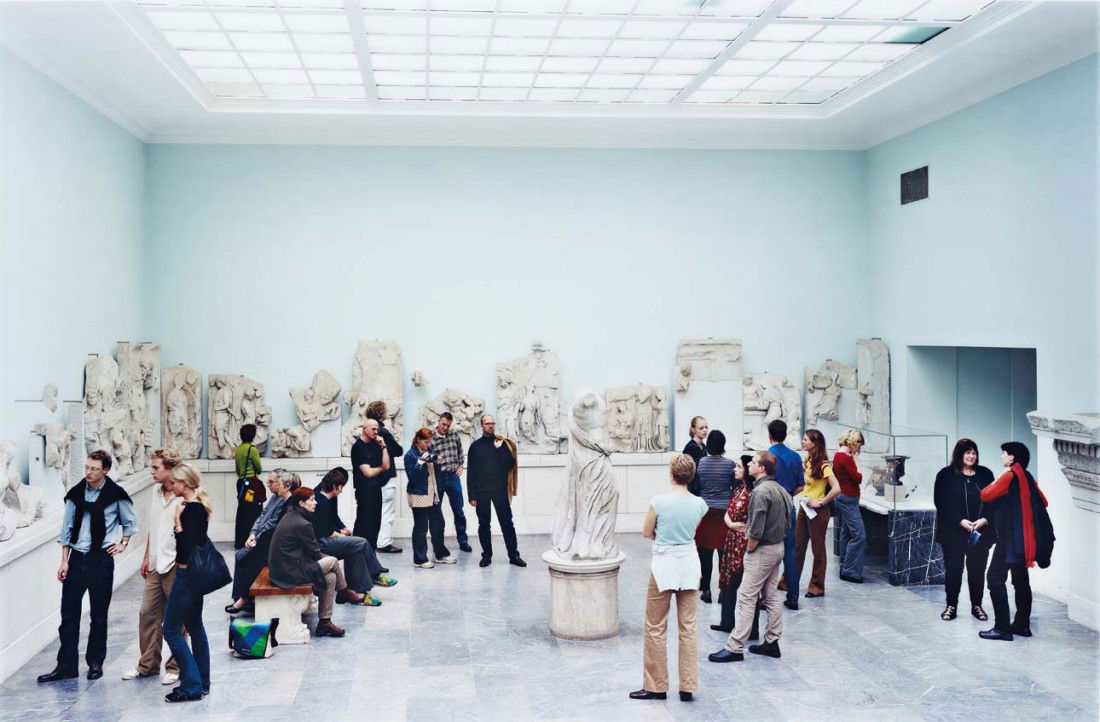 THOMAS STRUTH, Pergamon Museum IV, Berlin, 2001: Pergamon Museum IV, Berlin, 2001 Colour coupler print mounted on Plexiglas in artist's frame. 159.4 × 235 cm (62 3/4 × 92 1/2 in). Signed 'Thomas Struth' on a label affixed to the reverse of the bac