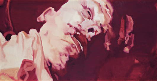 YANG SHAOBIN, Old Brother is already clear that th: Old Brother is already clear that this is no longer an internal matter No. 2, 2005 Oil on canvas. 63 × 120 cm (24 3/4 × 47 1/4 in). Signed in Chinese and Pinyin, titled in Chinese and dated '2005–