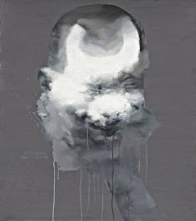 YANG SHAOBIN, Fighting No.3, 2001: Fighting No.3, 2001 Oil on canvas. 90 × 80 cm (35 1/2 × 31 1/2 in). Signed in Pinyin and dated 'Yang Shaobin, 2001-8-20' centre left. PROVENANCE Private Collection, Europe%