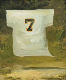 RYAN MCLAUGHLIN, Young Man, 2007: Young Man, 2007 Oil on panel. 30 × 25.2 cm (11 3/4 × 9 7/8 in). Signed, titled and dated 'Young Man 2007 Ryan McLaughlin' on the reverse. PROVENANCE Private Collection%