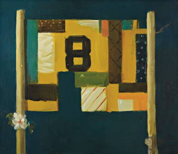 RYAN MCLAUGHLIN, Collage 2007 by L. Neely, 2007: Collage 2007 by L. Neely, 2007 Oil on linen laid on wooden panel. 60 × 69 cm (23 5/8 × 27 1/8 in). Signed, titled and dated '2007 Ryan McLaughlin collage by L. Neely' on the reverse. PROVENANCE Priv