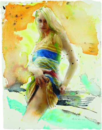 MARTIN EDER, Untitled (794MEgirl09/06), 2006: Untitled (794MEgirl09/06), 2006 Watercolor and graphite on handmade paper. 11 3/4 x 9 in. (29.8 x 22.9 cm) Signed and dated "Martin Eder 09 06" lower right. PROVENANCE Galerie EIGEN+ART, Berlin