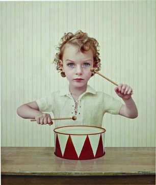 LORETTA LUX, The Drummer, 2004: The Drummer, 2004 Ilfochrome print. 13 3/4 x 11 3/4 in. (34.9 x 29.8 cm) Signed, titled, dated "Loretta Lux, 2004, The Drummer" and numbered of 20 on the reverse. This work is from an edition of 20. P