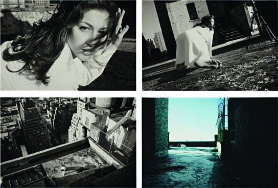 BARBARA PROBST, Exposure #5: n.y.c., 545 8th avenu: Exposure #5: n.y.c., 545 8th avenue, 12.20.00, 2.27 p.m., 2000 Ultrachrome ink on cotton paper (in four parts). Each 33 3/4 x 51 1/4 in. (85.7 x 130.2 cm) Signed "Barbara Probst" on a label affixed to