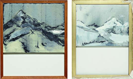 ANDREW MANIA, Two Works: i) Window I; ii) Window I: Two Works: i) Window I; ii) Window II, 2002 Oil on canvas, in artist's wood frame. Each 25 x 21 1/4 in. (63.5 x 54 cm) i) Signed and dated "Andrew Mania 2002" on the reverse; ii) Signed, inscribed and