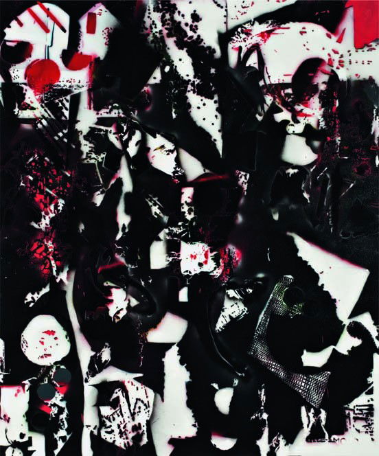 DAVID RATCLIFF, Mercedes Suck/Second Painting (Sha: Mercedes Suck/Second Painting (Shapes), 2007 Acrylic airbrush on canvas. 72 x 60 in. (182.9 x 152.4 cm) Signed, titled, inscribedand dated "David Ratcliff, Mercedes Suck/Second Painting (Shapes), Sept