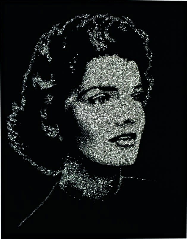 VIK MUNIZ, Jackie (Pictures of Diamonds), 2005: Jackie (Pictures of Diamonds), 2005 C-print. 40 x 30 in. (101.6 x 76.2 cm) Signed and dated "Vik Muniz 2005" on a label affixed to the reverse of the backing board. This work is from an edition of 10