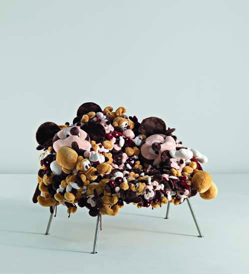 FERNANDO AND HUMBERTO CAMPANA, Cartoon' chair, c. 2: Cartoon' chair, c. 2007 Stuffed Disney toys, fabric, tubular stainless steel. 80 cm (31 1/2 in) high Produced by Estudio Campana, Brazil. From the Banquette Collection. Number nine from the edition of