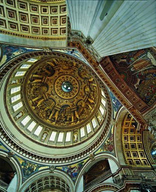 AHMET ERTUG, St. Paul's Cathedral Dome, 2011: St. Paul's Cathedral Dome, 2011 Color coupler print, flush-mounted. 87 3/8 x 70 7/8 in. (221.9 x 180 cm). Signed in ink, printed title, date and number 1/3 on a label affixed to the reverse of the fra