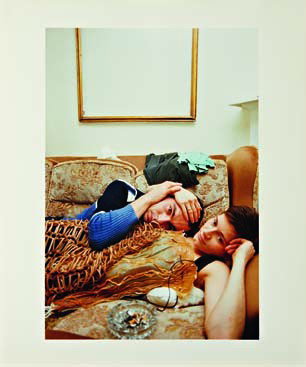 WOLFGANG TILLMANS, Alex and Alex on Sofa, July, 1: Alex and Alex on Sofa, July, 1993 Color coupler print. 24 x 16 7/8 in. (61 x 42.9 cm) overall. Signed, titled, dated, numbered and annotated 'Wolfgang Tillmans, Alex & Alex on Sofa, ph. July 93, prWT 