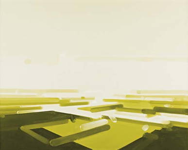 MICHAEL VAN OFEN, Untitled (Landschaft), 2003: Untitled (Landschaft), 2003 Oil on canvas. 80 x 100 cm (31 1/2 x 39 3/8 in). Signed and dated 'M. van Ofen 2003' on the reverse. ♠ † PROVENANCE Sies + Höke, Düsseldorf; Private Collectio