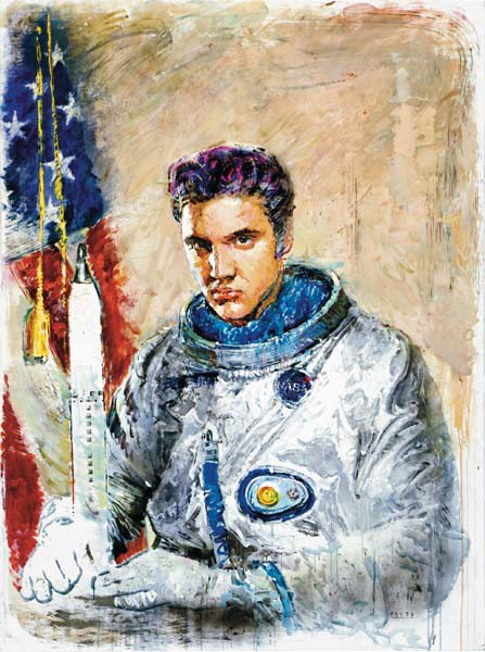 IGOR GUSEV, Elvis Returns, 2010: Elvis Returns, 2010 Oil on canvas. 195 x 145 cm (76 3/4 x 57 1/8 in). ‡ PROVENANCE Dymchuk Art Promotion, Odessa EXHIBITED Kiev, ART-KYIV Contemporary 2010, Mystetskiy Arsenal, 9 - 14 November 2