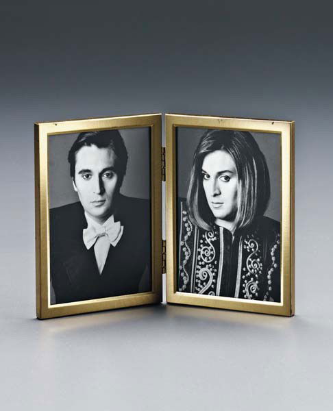 FRANCESCO VEZZOLI, Francesco by Francesco: Before: Francesco by Francesco: Before & Ever After...With Love, 2002 Two Bromoil gelatin silver prints (in silver-plated freestanding frame). Overall: 14 x 19.6 cm (5 1/2 x 7 3/4 in). This work is an artist'