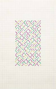 PAUL SHARITS, Untitled, ca. 1975: Untitled, ca. 1975 Colored felt tip pen on paper. Sheet: 8 x 5 7/8 in. (20.3 x 14.9 cm)