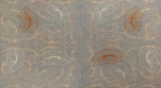 FEDERICA TONDATO, "Geisha" rug, 2004: Geisha" rug, 2004 Chain-stitched wool. 302 1/4 x 167 3/4 in. (767.7 x 426.1 cm) Produced by Fedora Design, USA. PROVENANCE Fedora Design, New York