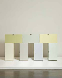 FRANCOIS BAUCHET, Custom "Stonehenge", ca. 2005: Custom "Stonehenge", ca. 2005 Lacquered wood, steel. Overall: 45 3/4 x 88 3/4 x 16 1/2 in. (116.2 x 225.4 x 41.9 cm) Produced by Galerie kreo, France. Number two from the edition of eight plus two art