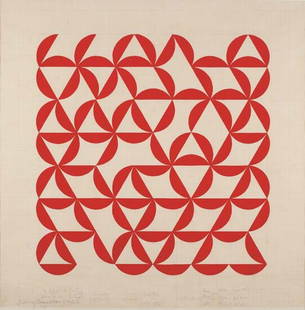 WILLYS DE CASTRO, Final study for painting N°112, J: Final study for painting N°112, July/August 1956 Gouache on graph paper. 27 1/2 x 27 1/2 in. (70 x 70 cm). Signed and dated lower left. PROVENANCE Private Collection of Paulo Rogério Pinheiro Machad