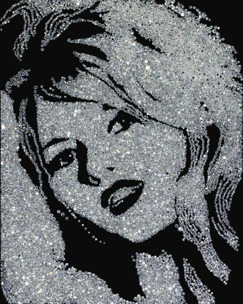 VIK MUNIZ, Brigitte Bardot (Diamond Divas), 2004: Brigitte Bardot (Diamond Divas), 2004 Cibachrome print on super-glossy Ilfoflex. 39 3/8 x 31 1/2 in. (100 x 80 cm). Signed and dated on a label affixed to the reverse of the backing board. This work i