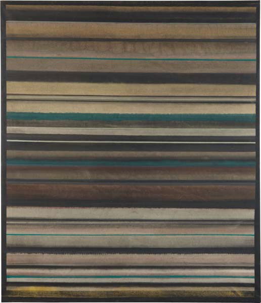 CARLOS ROJAS, Serie Americas, 1976: Serie Americas, 1976 Natural pigments on canvas. 75.5 x 65 in. (191.8 x 165.1 cm). Signed and dated "C. ROJAS- 76- BOGOTA" on the reverse. PROVENANCE Private Collection, Colombia Private Collection, N