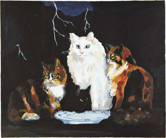 KAREN KILIMNIK,Surf & Turf, Belgian Cats on the No: Surf & Turf, Belgian Cats on the Northern Coast of Belgium, 1996-2001 Collotype with hand-coloring and applied glitter, on Fabriano Butten paper, with full margins, I. 16 3/8 x 19 5/8 in. (41.6 x 49.8