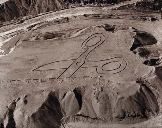 VIK MUNIZ,Scissors, 2002: Scissors, 2002 Toned gelatin silver print, on photo paper mounted to white mat board (as issued), with full margins, I. 41 1/4 x 51 3/4 in (104.8 x 131.4 cm); S. 48 1/2 x 60 1/4 in (123.2 x 153 cm) si