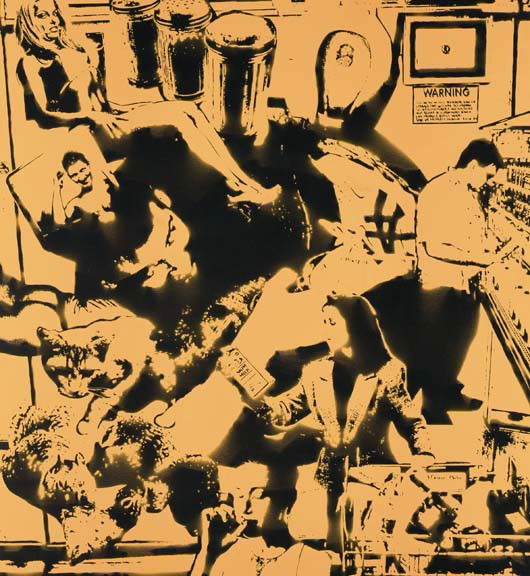 DAVID RATCLIFF, The Real Summer NJ, 2006: The Real Summer NJ, 2006. Acrylic on canvas. 183 × 167 cm (72 × 65 3/4 in). Signed, titled and dated ‘THE REAL SUMMER NJ MARCH 2006 DAVID RATCLIFF’ on the overlap. PROVENANCE Private Coll