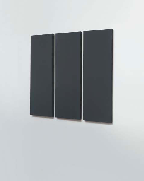 ALAN CHARLTON, Untitled (in 3 parts), 1987: Untitled (in 3 parts), 1987. Oil on canvas. Each: 108 × 36 cm (42 1/4 × 14 1/8 in). Signed and dated on the reverse. ♠ PROVENANCE Private Collection, Belgium