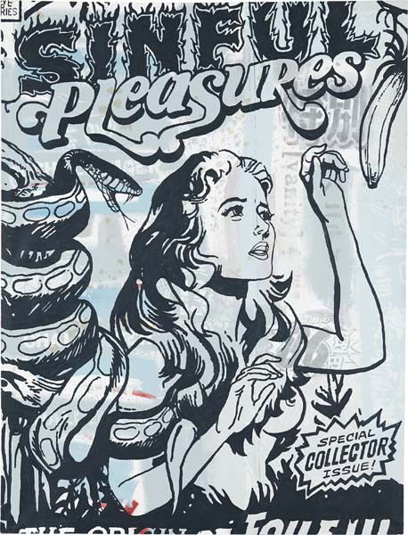 FAILE, Sinful Pleasures, 2005: Sinful Pleasures, 2005. This work is unique. acrylic on canvas 63 x 48 in. (160 x 121.9 cm) PROVENANCE Private collection