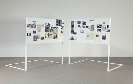 TOBIAS BUCHE, Untitled, 2005: Untitled, 2005. collage on painted wood with wood armature each panel 39 1/2 x 79 in. (100.3 x 200.7 cm); overall 79 x 79 in. (200.7 x 200.7 cm) PROVENANCE Jack Tilton Gallery, New York