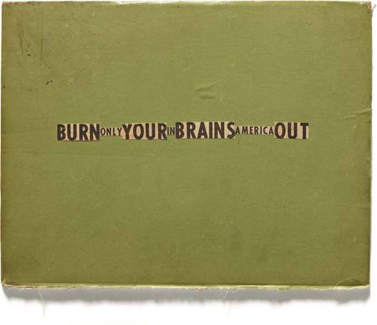 DASH SNOW, Burn Your Brains Out, Only in America, 2: Burn Your Brains Out, Only in America, 2006-2007. Signed "Dash Snow" on the reverse of the backing board. collage on canvas laid on cardboard 10 7/8 x 14 in. (27.6 x 35.6 cm) PROVENANCE Contemporary F