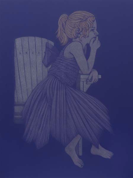 AMY ADLER, The Rainbow Hour (Purple), 2005: The Rainbow Hour (Purple), 2005. pastel on canvas 96 x 72 in. (243.8 x 182.9 cm) PROVENANCE ACME, Los Angeles EXHIBITED Aspen, Amy Adler: Make-Believe, Aspen Art Museum, 15 December 2006- 4 February 2